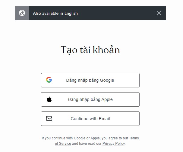 Đăng ký tài khoản trên WordPress.com